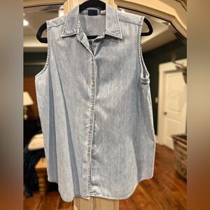 100% Cotton Light Wash Denim Top